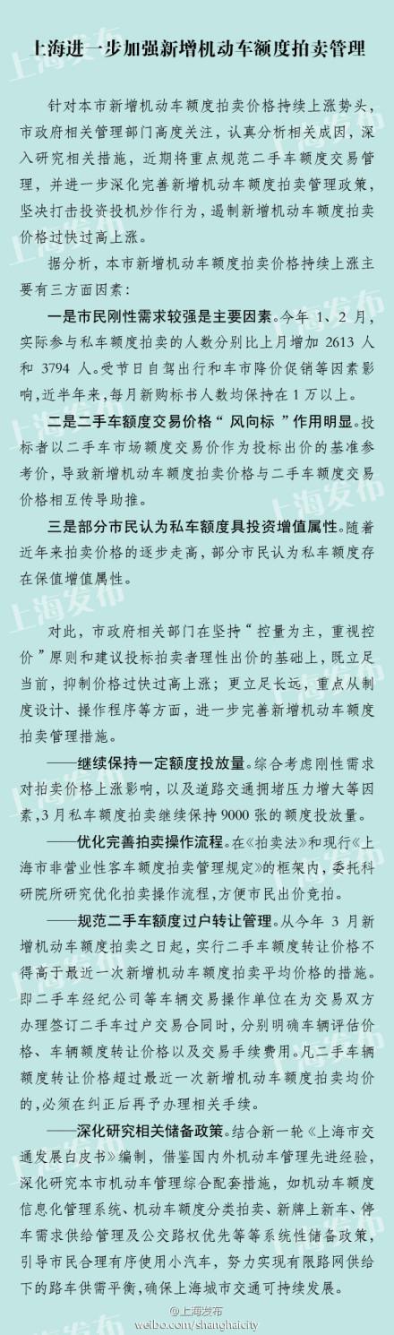 上海限价二手车牌照