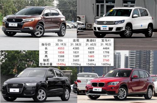 豪华车新贵DS 6 VS 途观、奥迪Q3、宝马X1