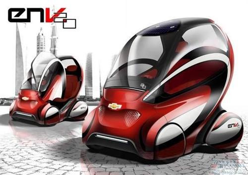 通用雪佛兰EN-V 2.0概念车亮相北京车展