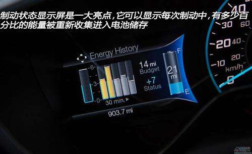 2012款福特福克斯EV 显示屏颇具特色