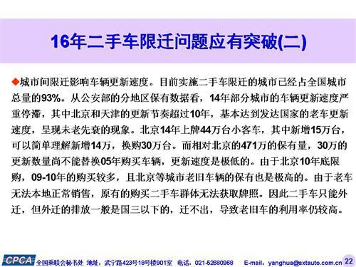 乘联会：2015年11月份乘用车市场现状及未来展望