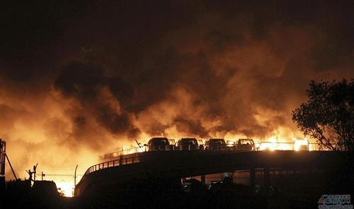天津爆炸损毁上万辆车 殃及现代大众雷诺和日系